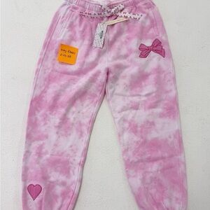 NWT LoveShackFancy and Roller Rabbit collab Disco Bow Sweatpants.